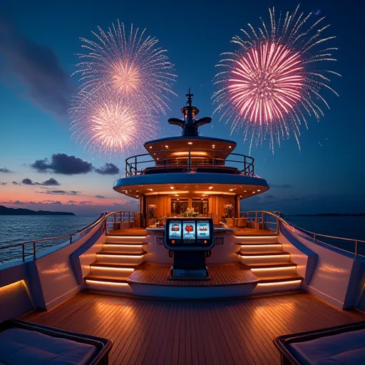 Yacht Party pokie artwork at Ozwin Casino